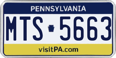PA license plate MTS5663
