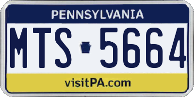 PA license plate MTS5664