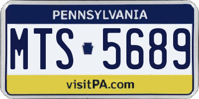PA license plate MTS5689