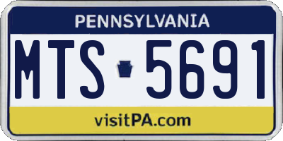 PA license plate MTS5691