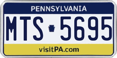 PA license plate MTS5695
