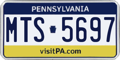 PA license plate MTS5697