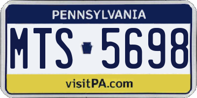 PA license plate MTS5698