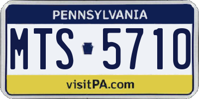 PA license plate MTS5710