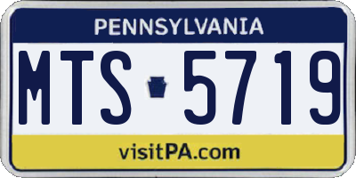 PA license plate MTS5719