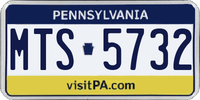 PA license plate MTS5732