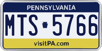 PA license plate MTS5766