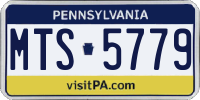 PA license plate MTS5779