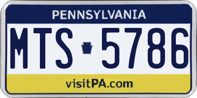 PA license plate MTS5786