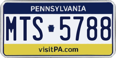 PA license plate MTS5788