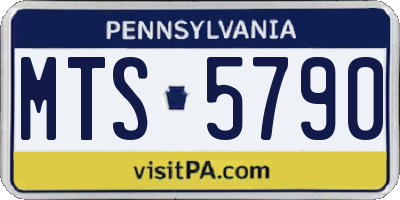 PA license plate MTS5790