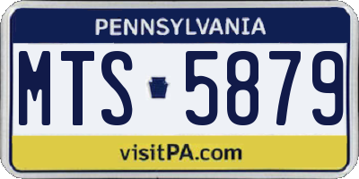 PA license plate MTS5879