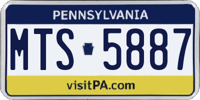 PA license plate MTS5887