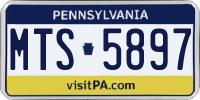 PA license plate MTS5897