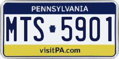 PA license plate MTS5901