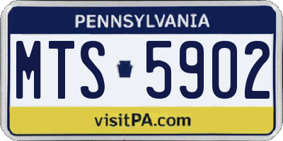 PA license plate MTS5902