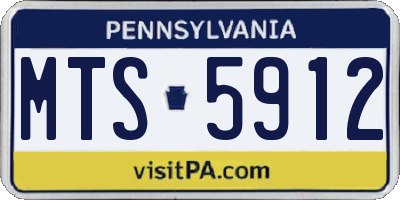 PA license plate MTS5912