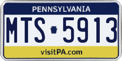 PA license plate MTS5913