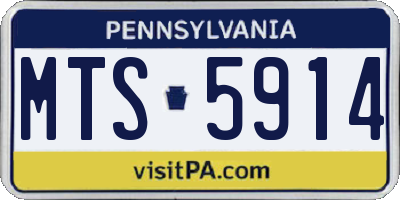 PA license plate MTS5914