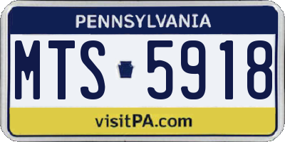 PA license plate MTS5918