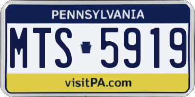 PA license plate MTS5919