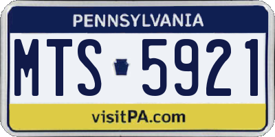 PA license plate MTS5921
