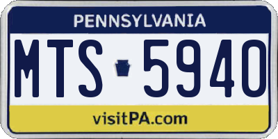 PA license plate MTS5940