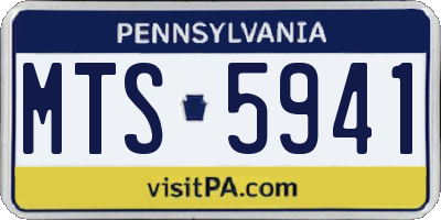 PA license plate MTS5941