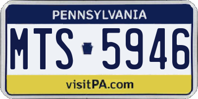 PA license plate MTS5946