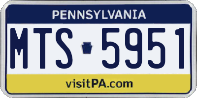 PA license plate MTS5951