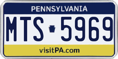 PA license plate MTS5969