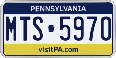 PA license plate MTS5970