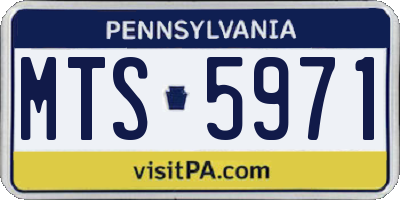 PA license plate MTS5971
