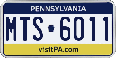 PA license plate MTS6011