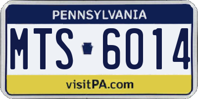 PA license plate MTS6014