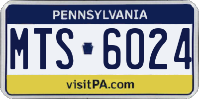 PA license plate MTS6024