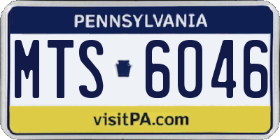 PA license plate MTS6046