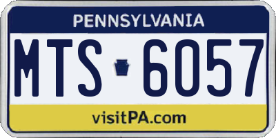 PA license plate MTS6057