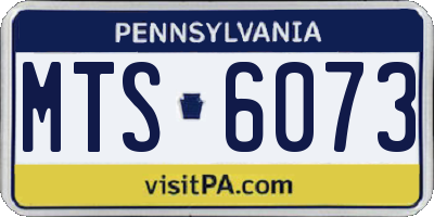 PA license plate MTS6073