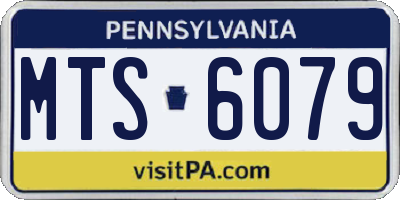 PA license plate MTS6079