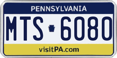 PA license plate MTS6080