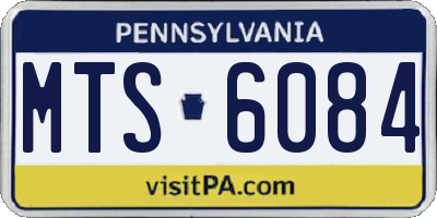 PA license plate MTS6084