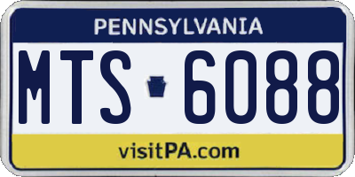 PA license plate MTS6088