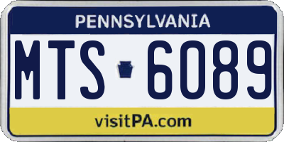 PA license plate MTS6089