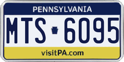 PA license plate MTS6095