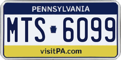 PA license plate MTS6099