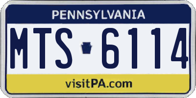 PA license plate MTS6114