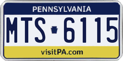 PA license plate MTS6115