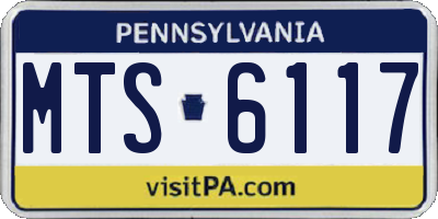 PA license plate MTS6117