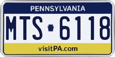 PA license plate MTS6118